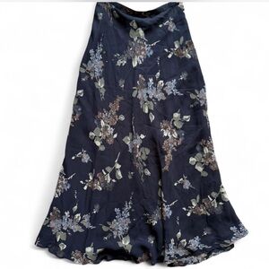 Karen Kane Sheer Overlay Maxi Skirt Women's size 6 Satin Burnout Boho Whimsigoth